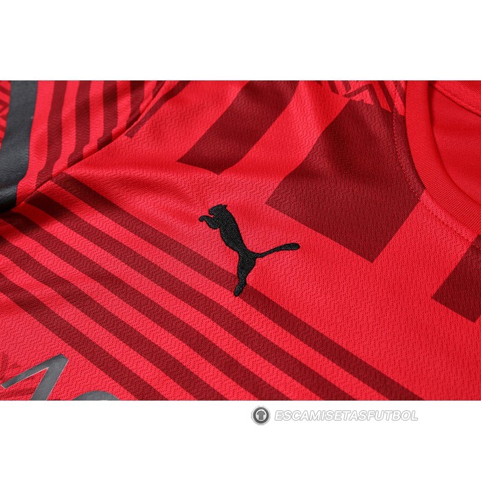 Chandal del AC Milan Manga Corta 22-23 Rojo - Pantalon Corto